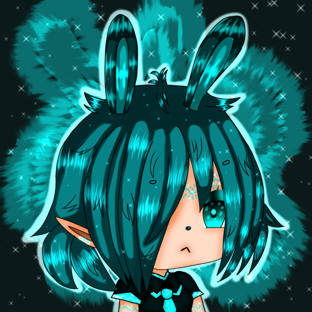 Cute Blue Bunny,Ibis Paint, Gacha Life, ibisPaint