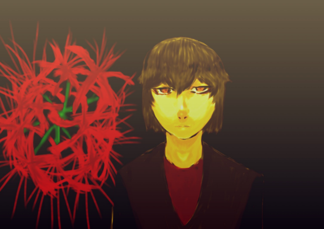 Crimson amaryllis