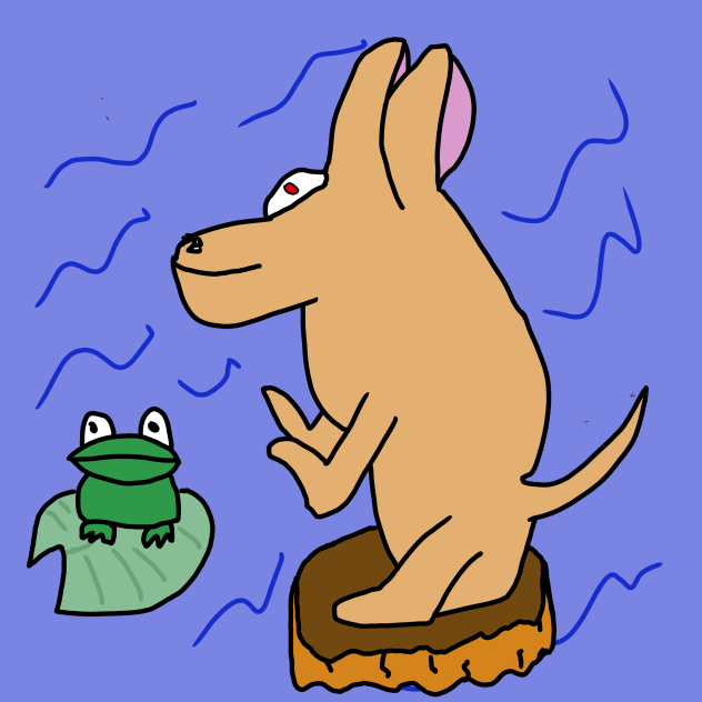 うさぎとカエル