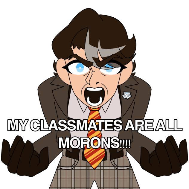MY CLASSMATES ARE ALL MORONS