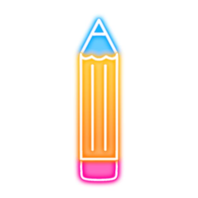Pencil neon sign2