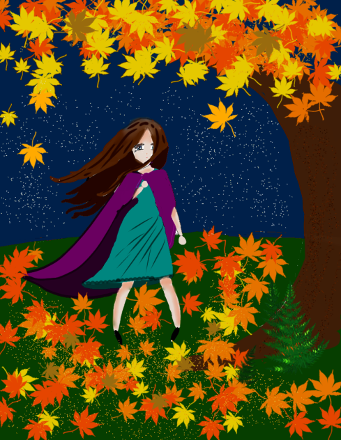 girl in fall