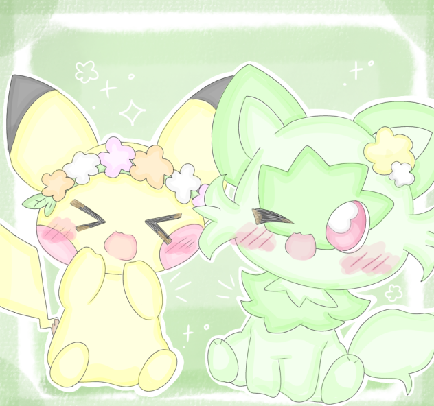ニャオハとピカチュウ✨