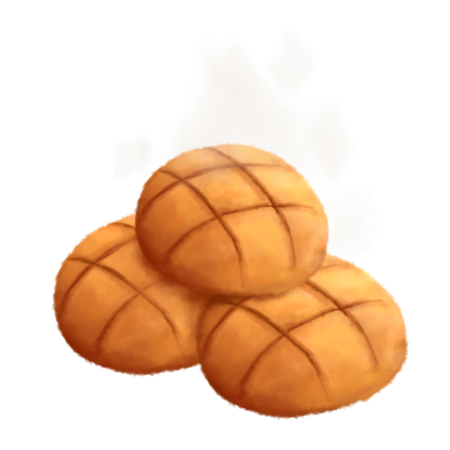 stacked melonpan