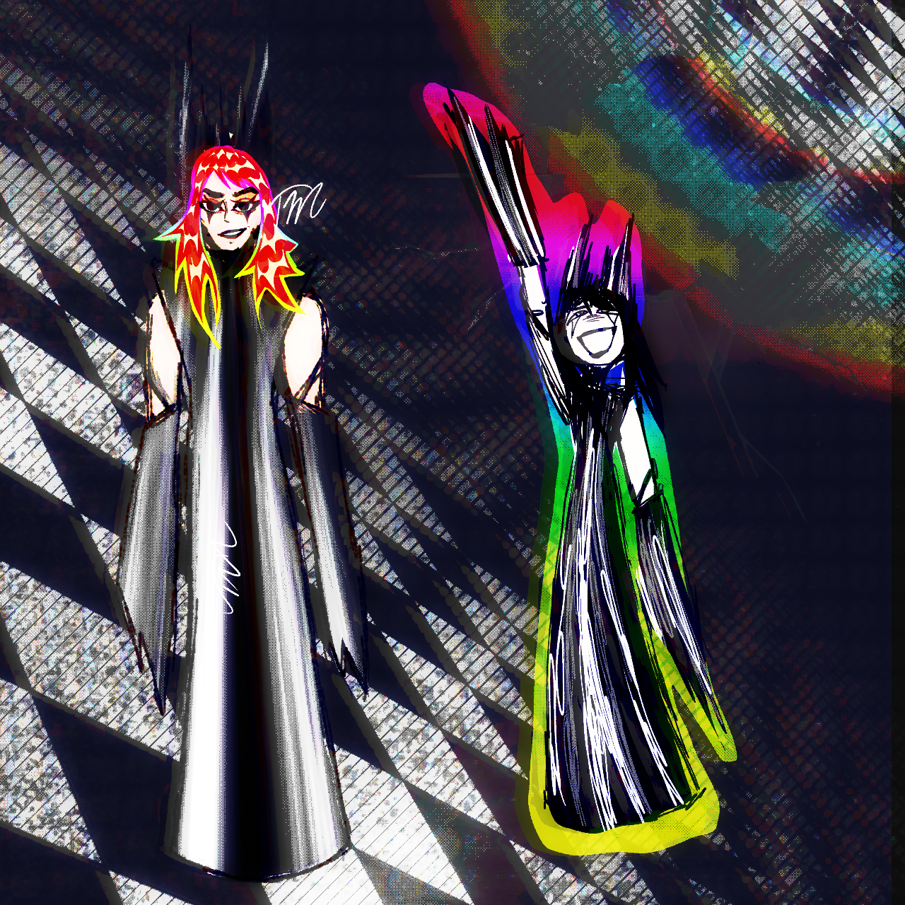 Evil metal rainbow guy - ibisPaint