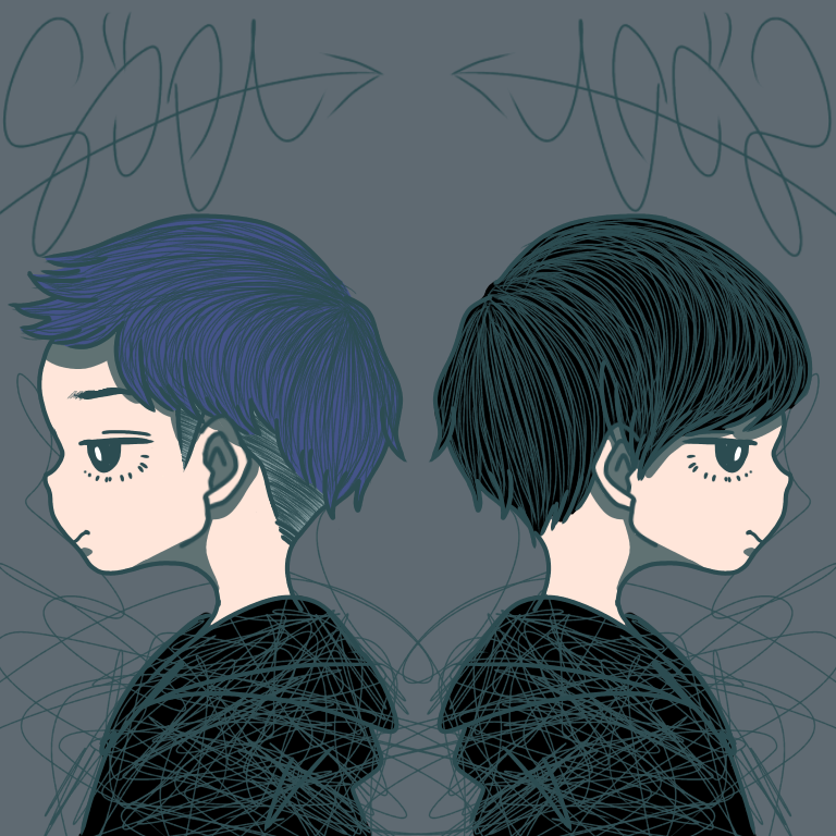 少し前のそらちぃと最近のそらちぃ Ibispaint