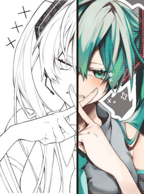 フリー線画塗った！