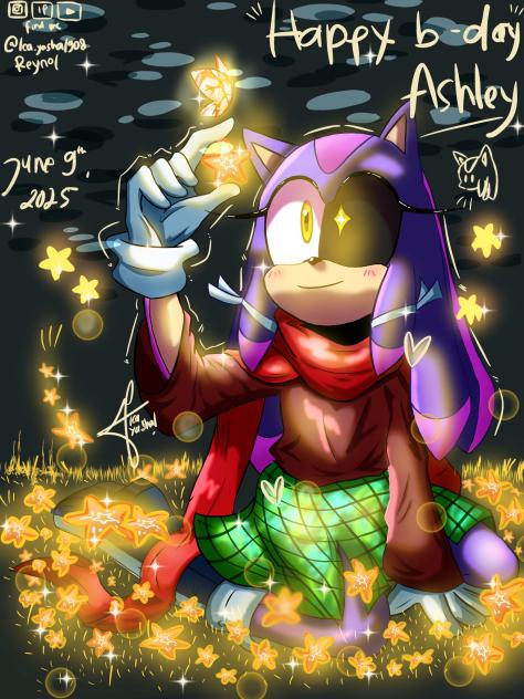 Happy birthday Ashley! ⭐💜🦔