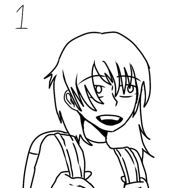 hair flowing in the air