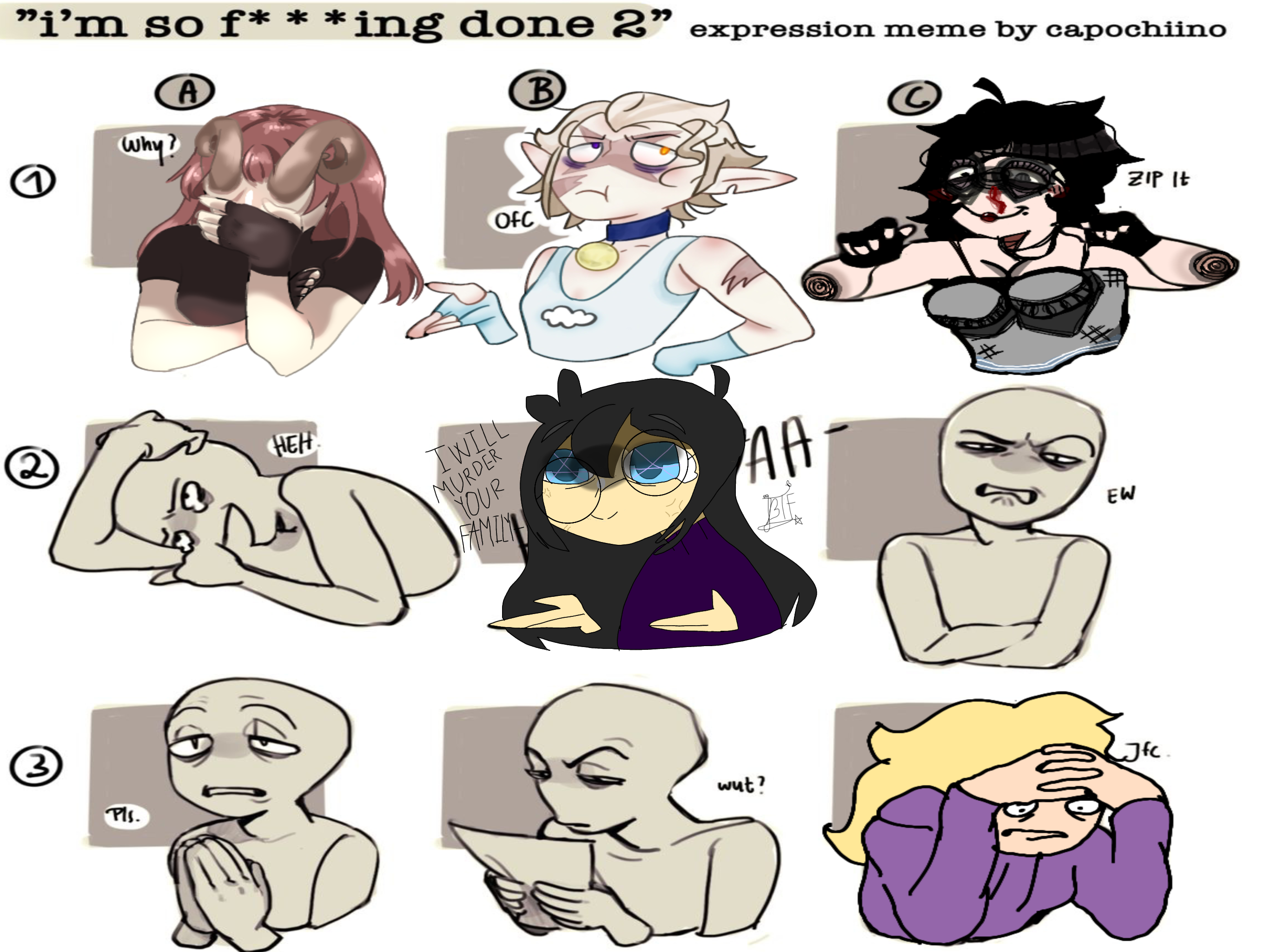 Expression meme collab - ibisPaint