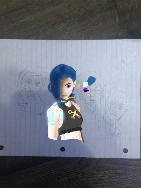 Work in progress handdrawn on paperfirst