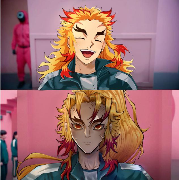 Rengoku Kyojuro in squid game