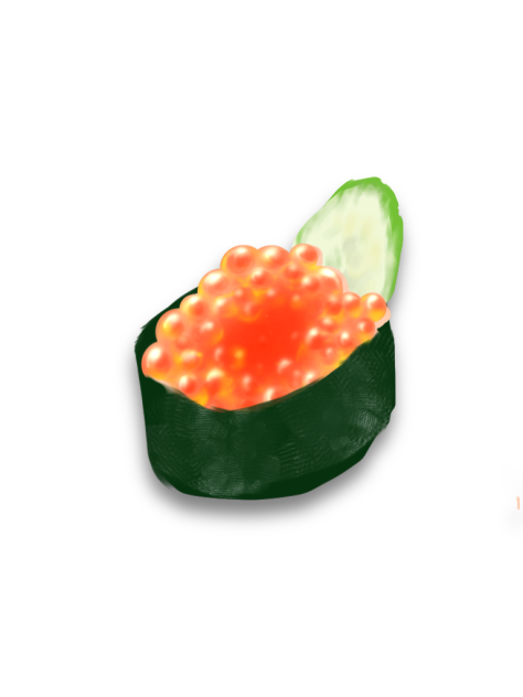 いくらの寿司 描いてみたよ！