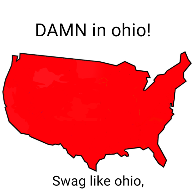 ohio vs USA states (all 50 US states)
