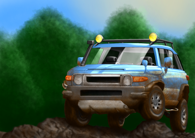 70%完成トヨタ FJクルーザー 山頂アタックwww