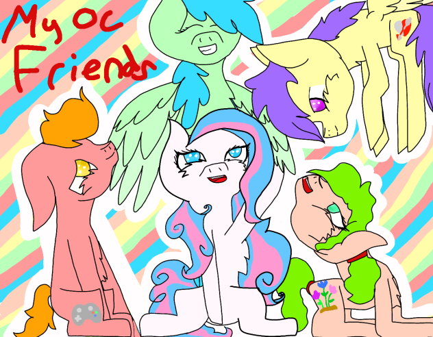 Me And My Friends As Ponies-MLPItzAoura- - ibisPaint