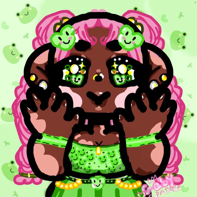 kawaii frog girl drawing Gaby Sparkle