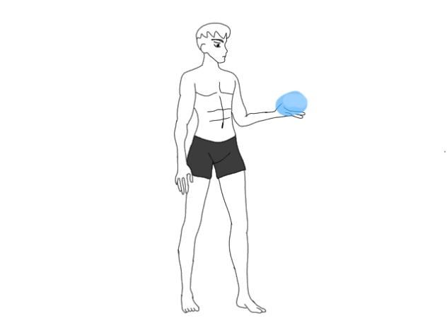 man with a slime in his arm