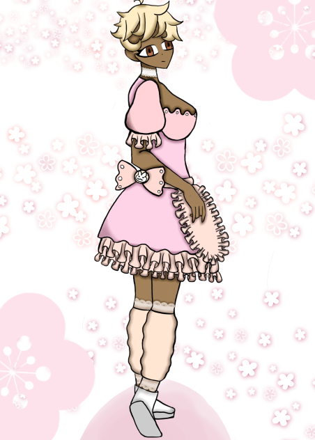 Pink maid girl