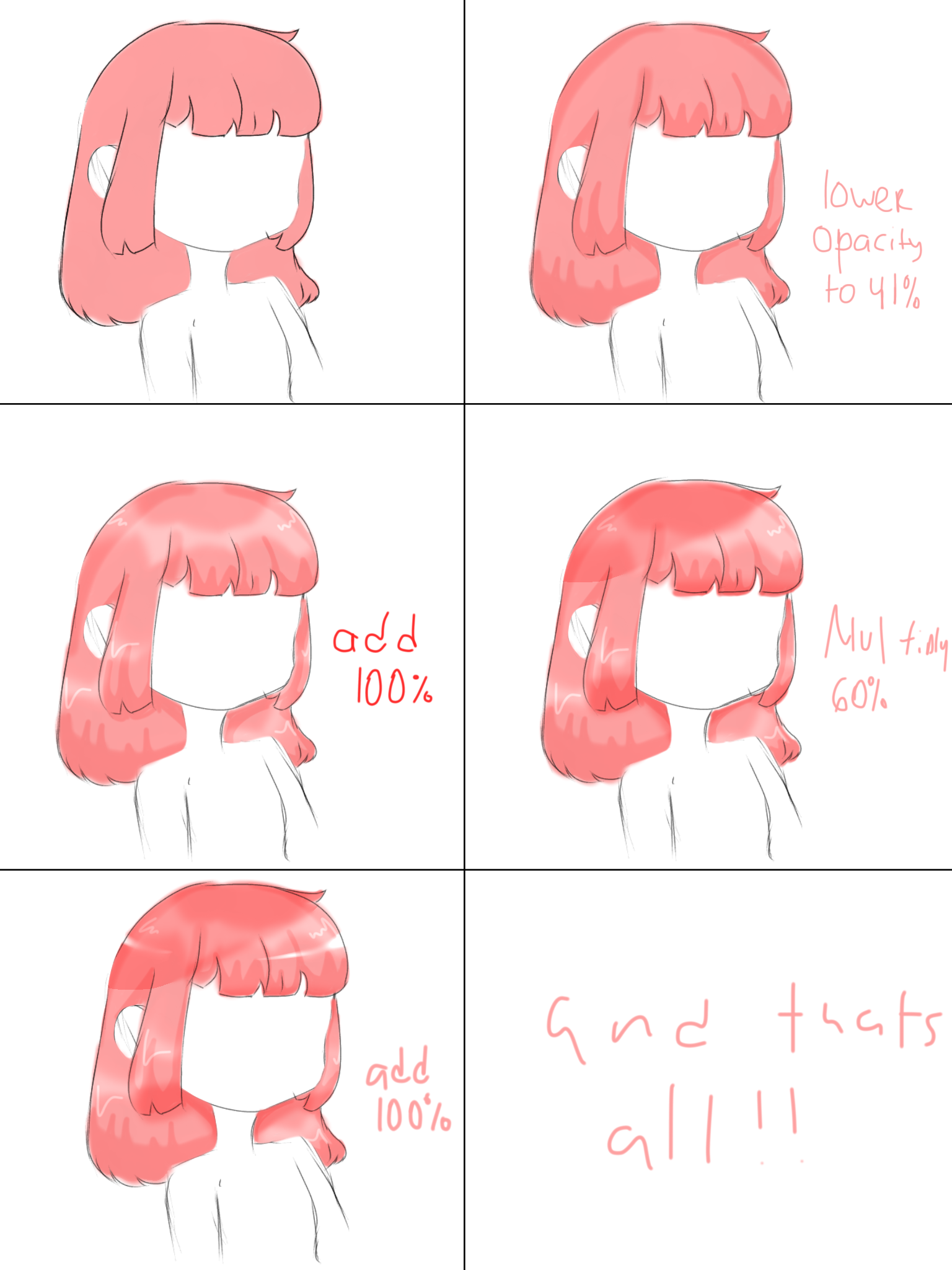 How to shade hair ibisPaint