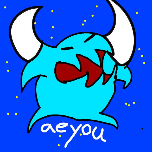 Strange creature Yeah (blue) 奇特生物 呀（藍色）