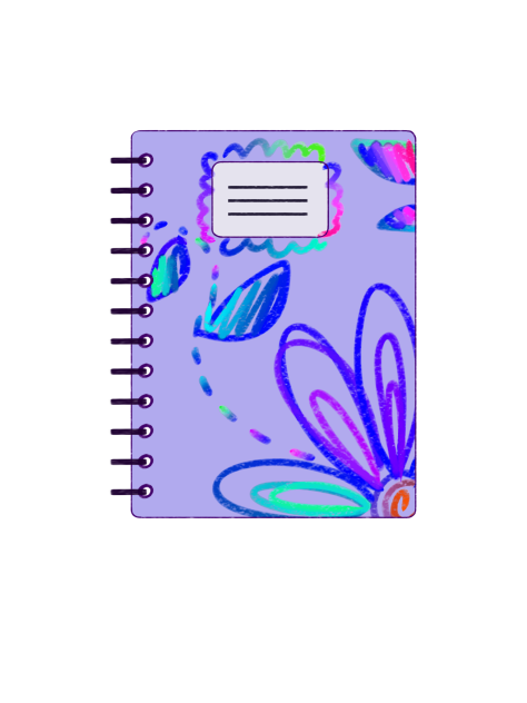 Purple Flowery Notebook
