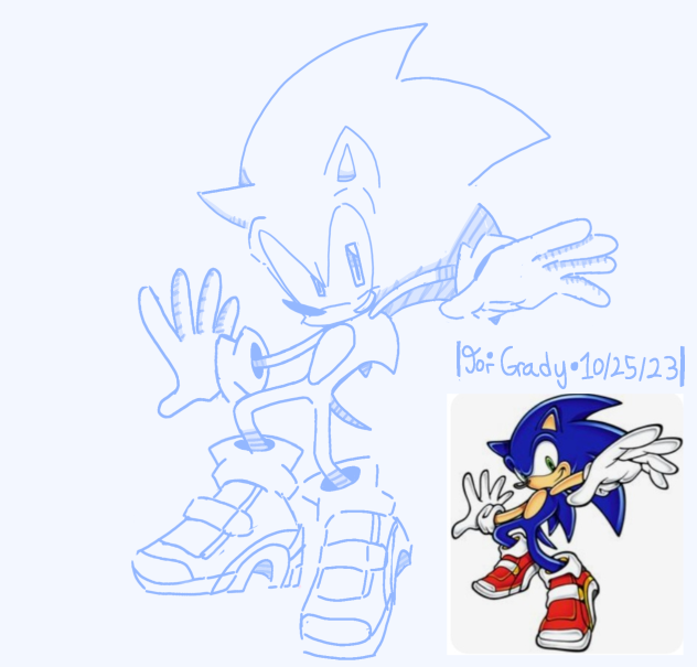 Sonic pose redraw