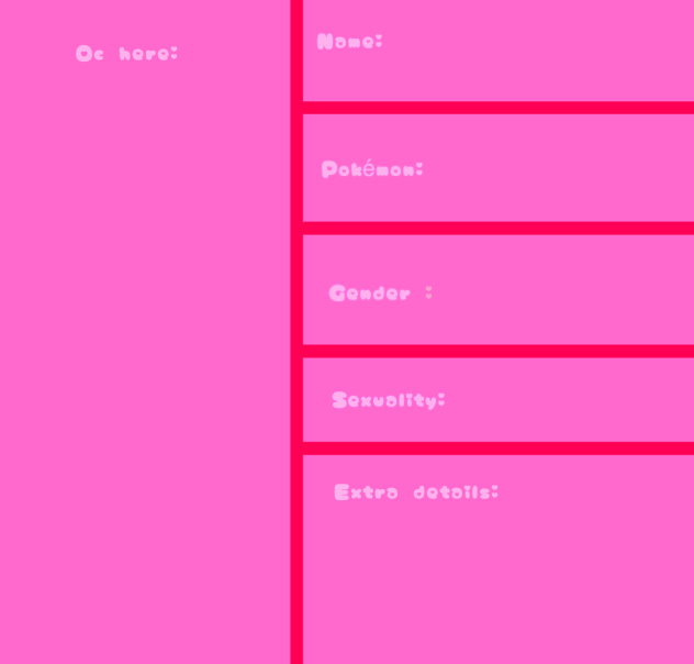 New Eevee’s hope character sheet