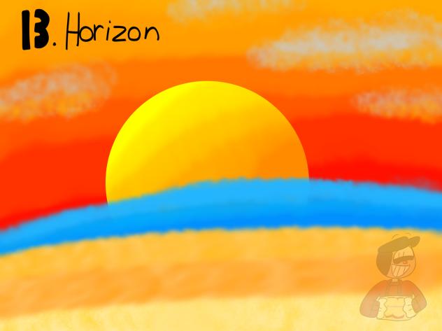 Inktober 2024 day 13. Horizon