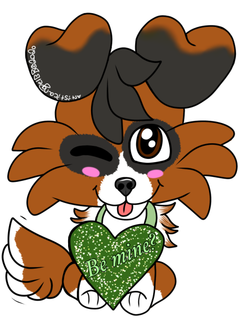St Bernard Valentine’s Day Dog (Be Mine)