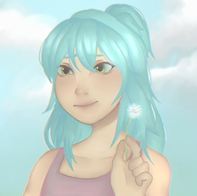 POV you give dandelion to a pretty girl