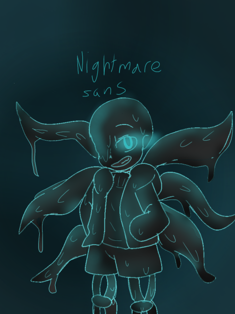 nightmare sans 🖤💙🖤