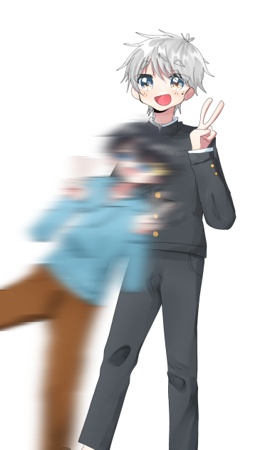 オリキャラくんの写真撮影を邪魔する代理ちゃん