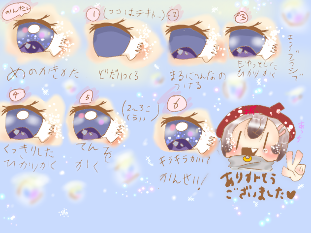 (あすちゃんの)お目目の描き方!!