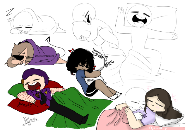 sleeping pose collab.