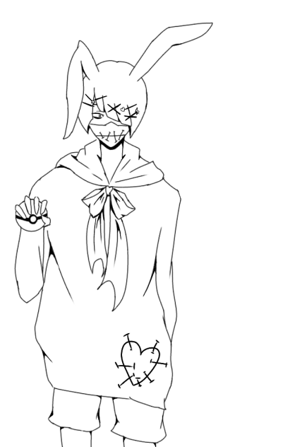 ボッチ兎トレーナー 線画