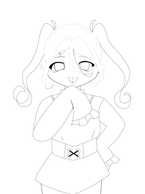 地雷系(っぽい)女子　塗り絵