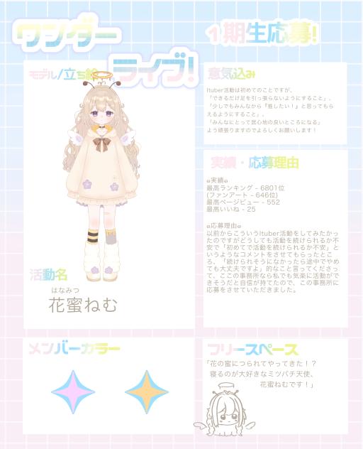 ワンダーライブ！一期生応募❣️