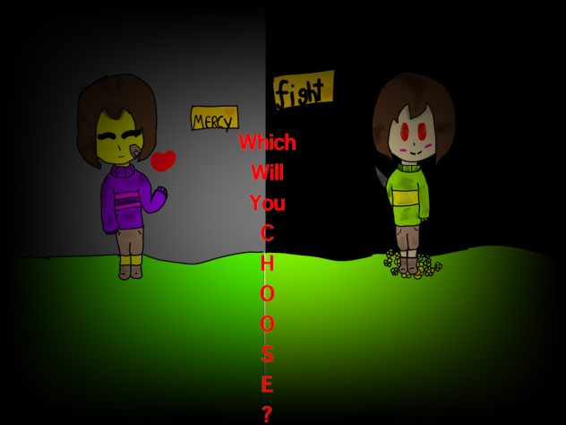 frisk and chara - ibisPaint