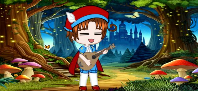 Italy the bard playing lute