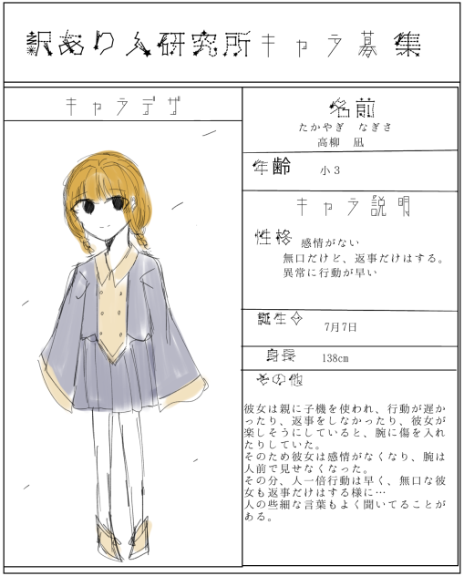 キャラクター募集