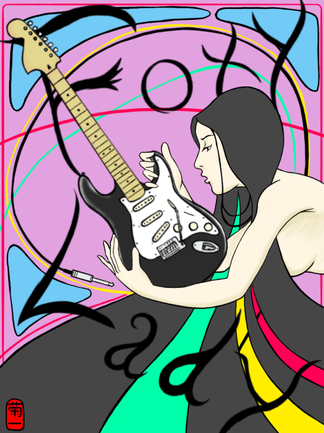 ギター女子 Ibispaint