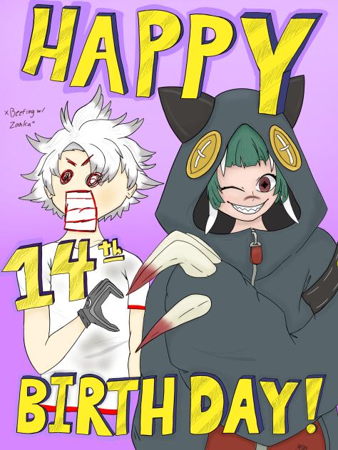 14th birthday art piece