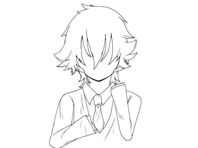 制服sha 力尽きた線画