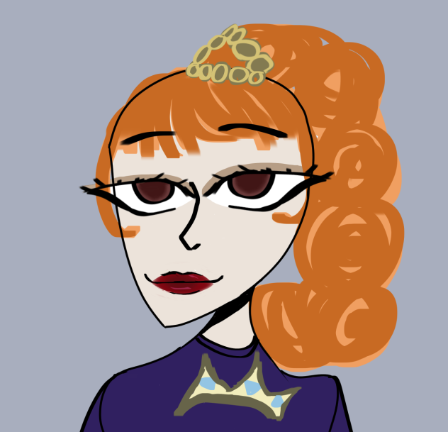 Cute redhead girl with bubble buns