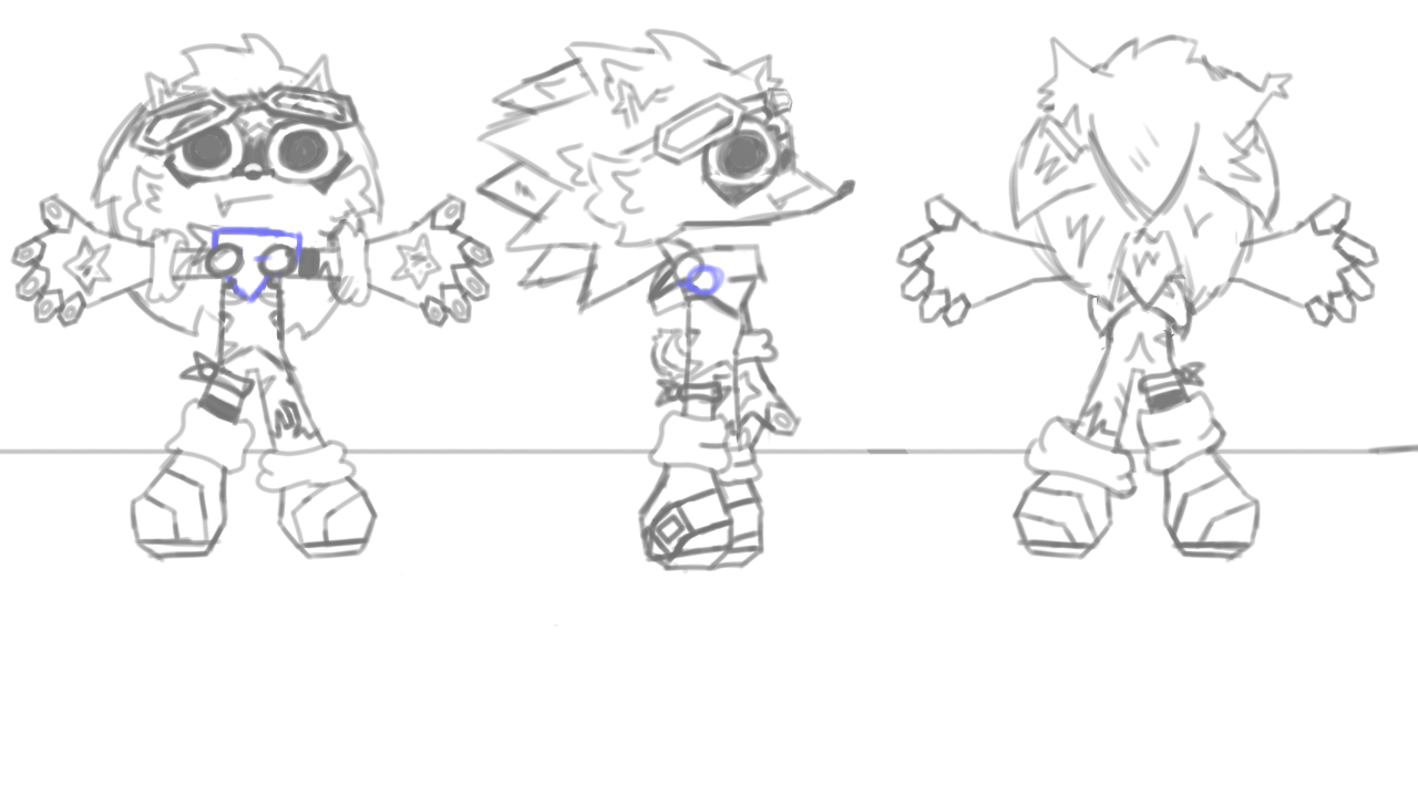 Sonic Body Sheet [ W I P ] - ibisPaint
