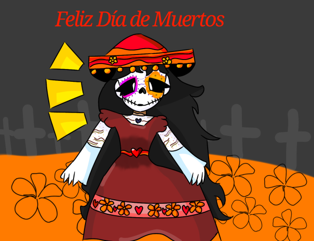 otro dibujo del día de muertos xd