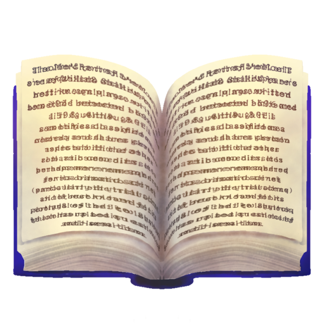 開いた本(主線なし)