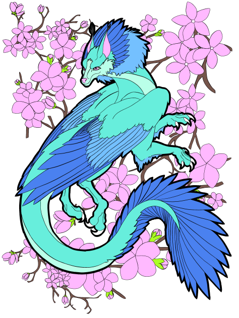 Feathery Dragon Colored