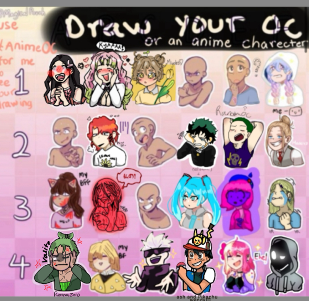 Draw a anime character or oc collab